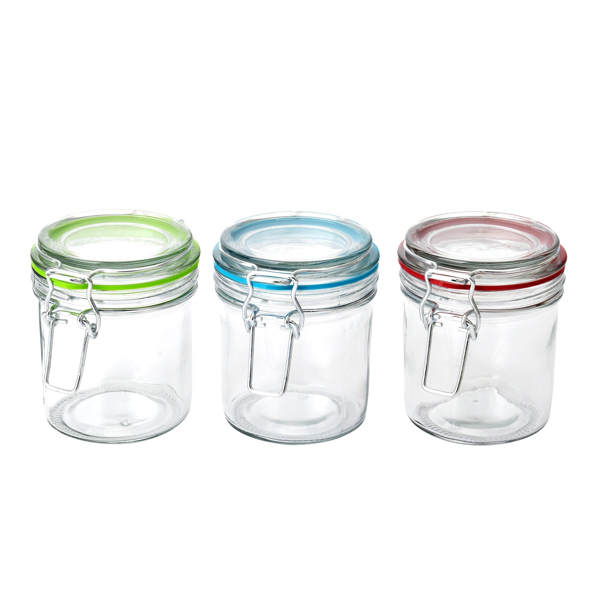 Kitchen Storage Jars, Clear Glass Lock Lid Jar with Silicone Gasket -9.4-Ounce Kitchen Storage Jars, Clear Glass Lock Lid Jar with Silicone Gasket -9.4-Ounce